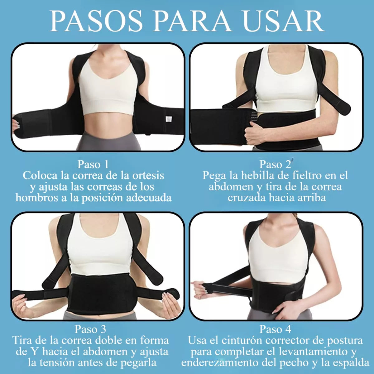 CORRECTOR DE POSTURA CON SOPORTE LUMBAR 50% OFF