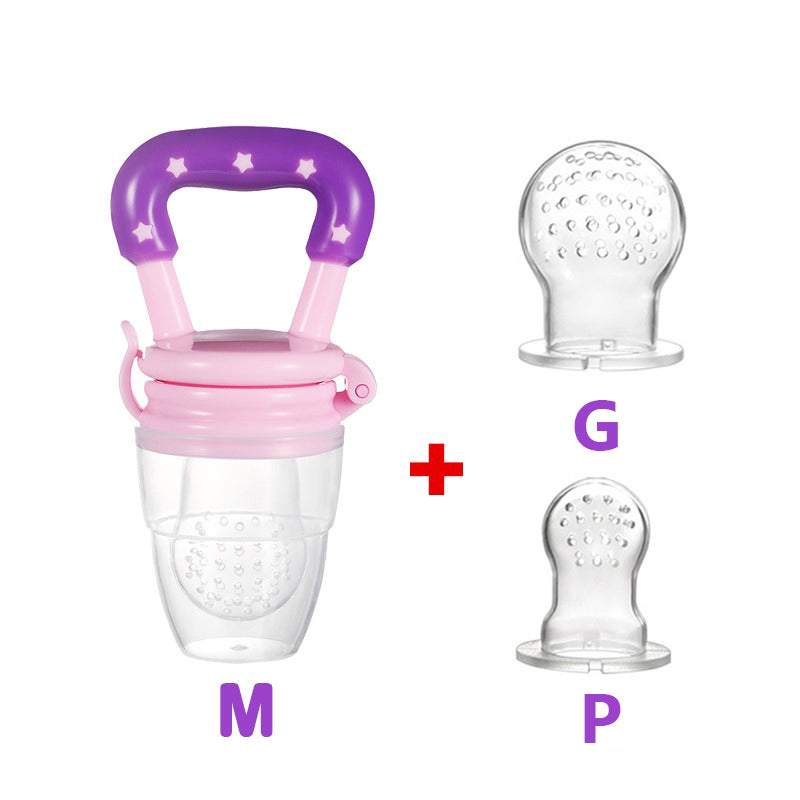 Kit 3 Chupetas-Alimentadoras com Furos para Frutas p/ Bebê