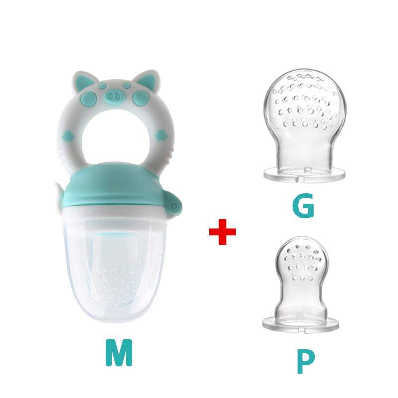 Kit 3 Chupetas-Alimentadoras com Furos para Frutas p/ Bebê