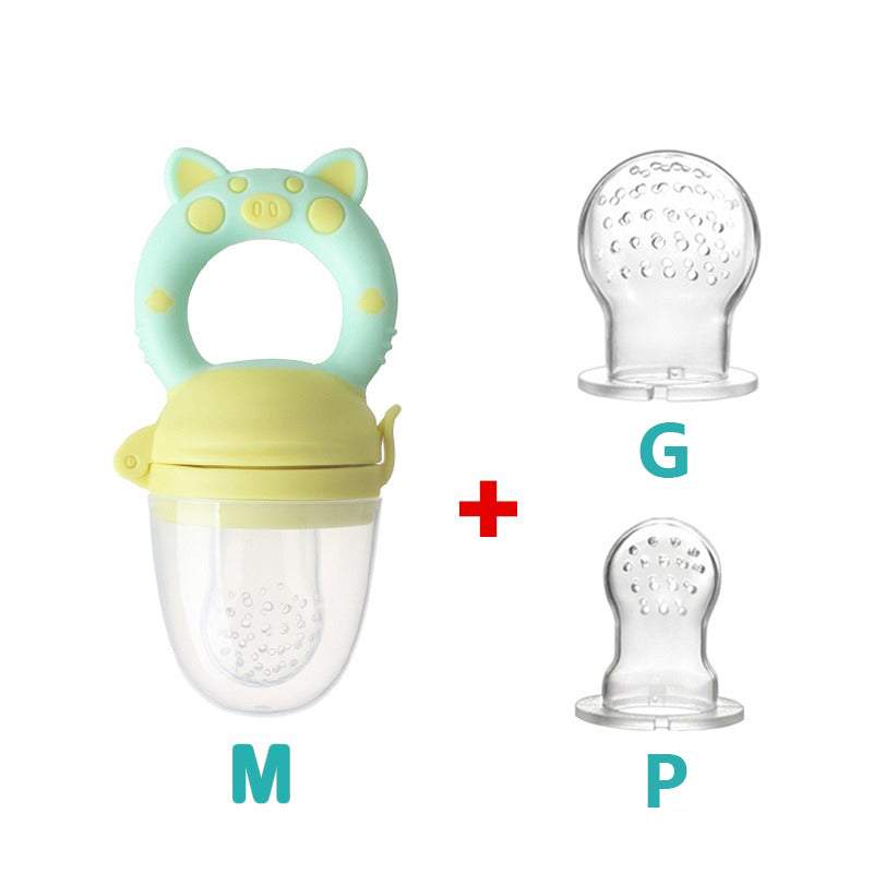Kit 3 Chupetas-Alimentadoras com Furos para Frutas p/ Bebê