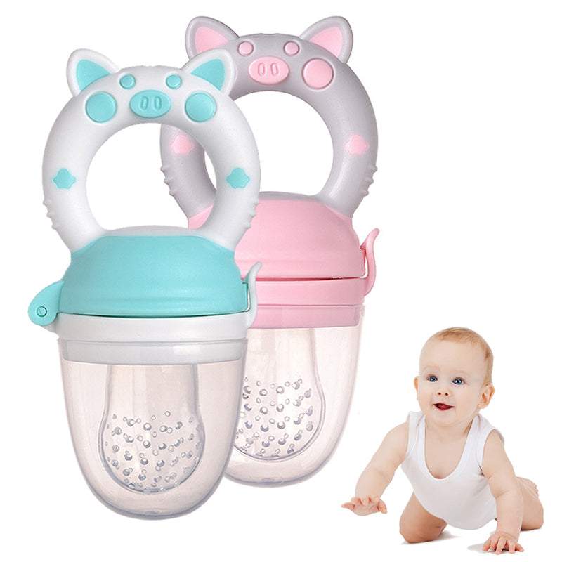 Kit 3 Chupetas-Alimentadoras com Furos para Frutas p/ Bebê