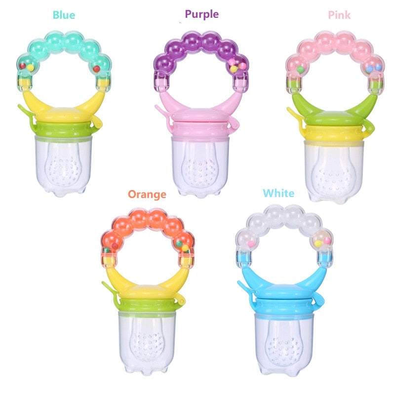 Kit 3 Chupetas-Alimentadoras com Furos para Frutas p/ Bebê