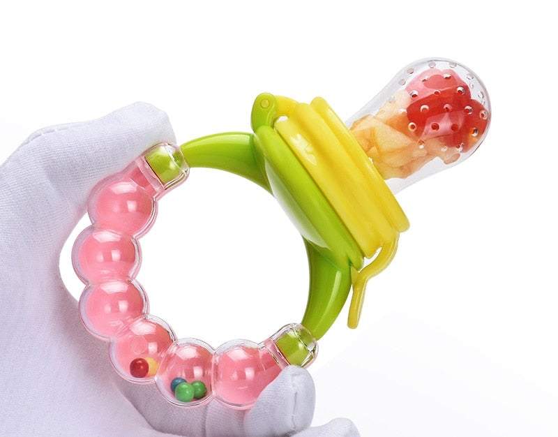 Kit 3 Chupetas-Alimentadoras com Furos para Frutas p/ Bebê