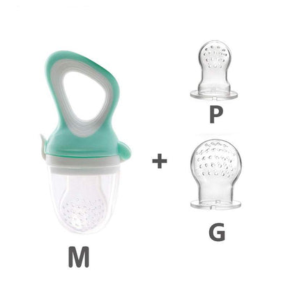 Kit 3 Chupetas-Alimentadoras com Furos para Frutas p/ Bebê