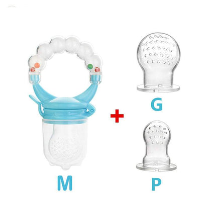 Kit 3 Chupetas-Alimentadoras com Furos para Frutas p/ Bebê