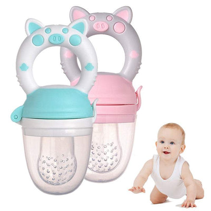 Kit 3 Chupetas-Alimentadoras com Furos para Frutas p/ Bebê