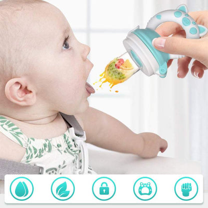 Kit 3 Chupetas-Alimentadoras com Furos para Frutas p/ Bebê