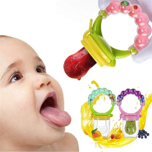 Kit 3 Chupetas-Alimentadoras com Furos para Frutas p/ Bebê