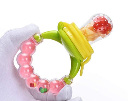 Kit 3 Chupetas-Alimentadoras com Furos para Frutas p/ Bebê